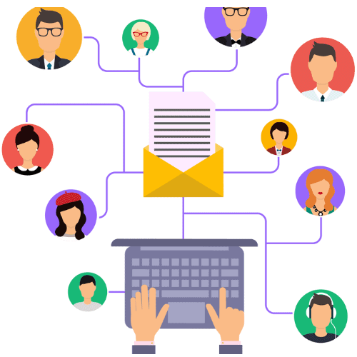 Image of how target email marketing can be created to reach specific people.