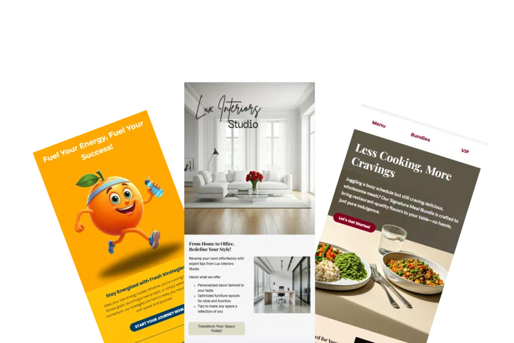 AI email marketing templates displaying automated campaign designs.