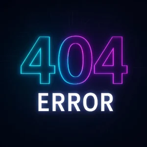 Neon 404 error graphic representing broken or dead web links