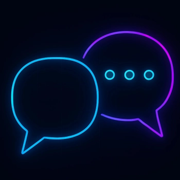 Chat bubbles representing AI chatbot communication in digital marketing for doctors