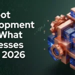 Chatbot Development Cost: What Businesses Pay in 2026 13 Chatbot Development Cost: What Businesses Pay in 2026 — abstract 3D illustration of interlocking gears and a cube with dollar and euro symbols