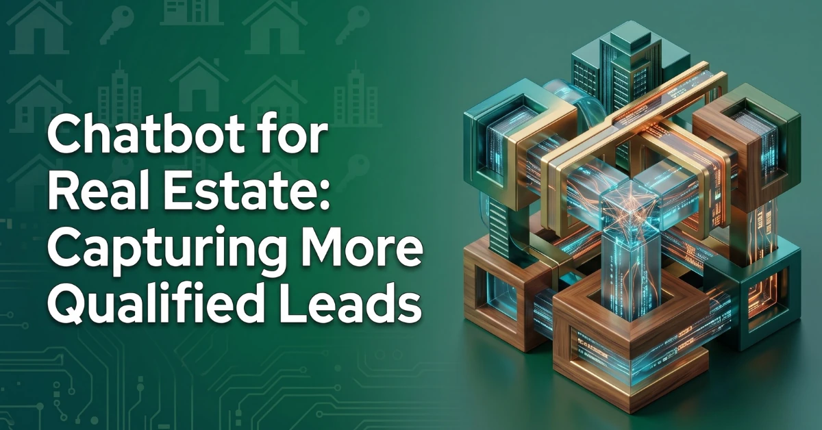Chatbots for Real Estate Feature Chatbot for Real Estate: Capturing More Qualified Leads — abstract 3D wood and glowing glass cube structure