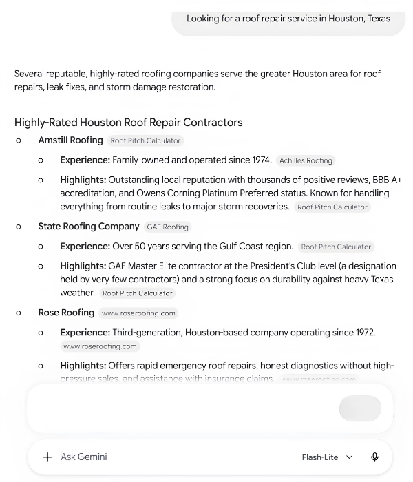 Roof Repair Recommendation